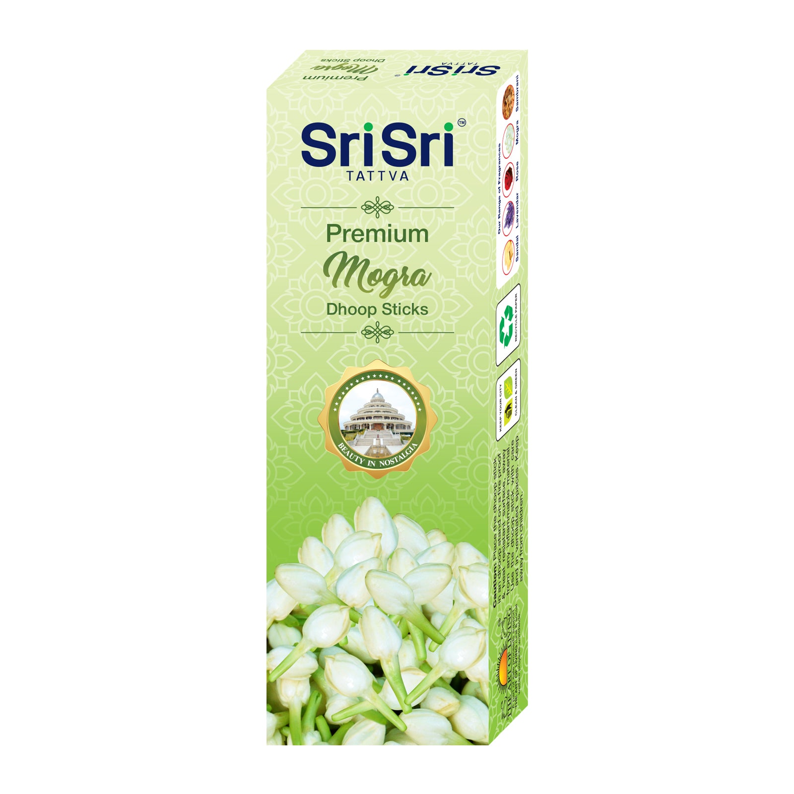 Premium Mogra Dhoop Sticks For Pooja | Dhoop Batti / Sticks | Fragrances – Natural Mogra | Bamboo-less | Free Stand | 50 g