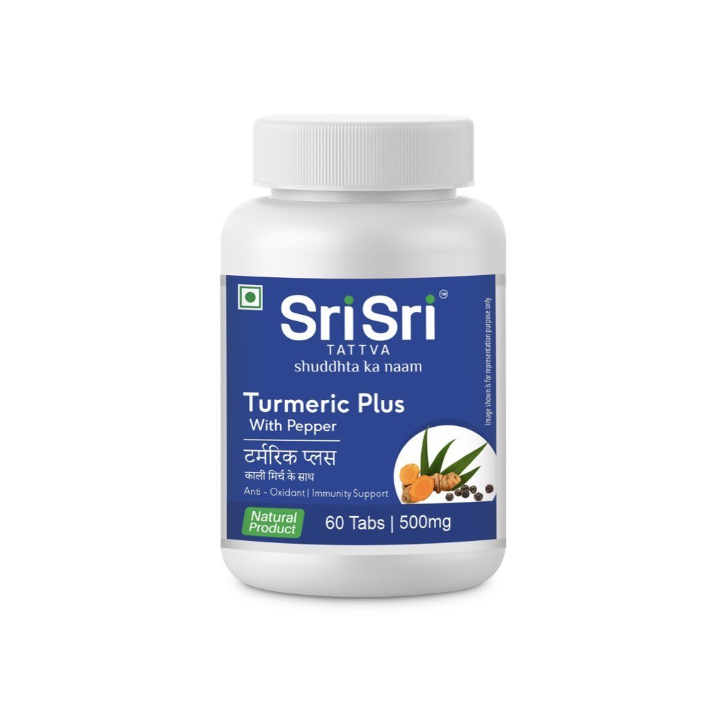 Turmeric Plus - With Pepper | Anti-Inflammatory, Antiseptic, Antibacterial properties and Immunity support | 60 Tabs, 500 mg
